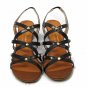 Matt Bernson Women's Gladiator Sandals Heels Special Project Black Leather 8M
