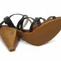 Matt Bernson Women's Gladiator Sandals Heels Special Project Black Leather 8M