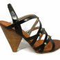 Matt Bernson Women's Gladiator Sandals Heels Special Project Black Leather 8M