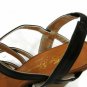Matt Bernson Women's Gladiator Sandals Heels Special Project Black Leather 8M