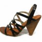 Matt Bernson Women's Gladiator Sandals Heels Special Project Black Leather 8M