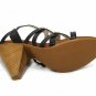 Matt Bernson Women's Gladiator Sandals Heels Special Project Black Leather 8M