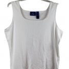 J H Collectibles White Women's Stretch Tank Top Pullover Sleeveless 2X 041