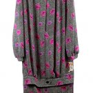 Lady Carol Black Women's Long Sleeve Drop Waist Sack Dress Floral 16/14 037 Lady Carol Black Women's Long Sleeve Drop Waist Sack Dress Floral 16/14 037