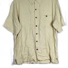 Paradise Coves Tan Men's Short Sleeve Hawaiian Shirt Button Up Large 012