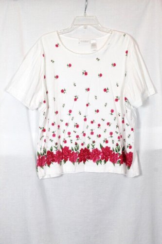 Elisabeth by Liz Claiborne White Women's Cropped Short Sleeve Shirt Size 2 038