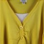 Hampshire Studio Yellow Women's Collared Top Shirt Short Sleeve Pullover 2X 059