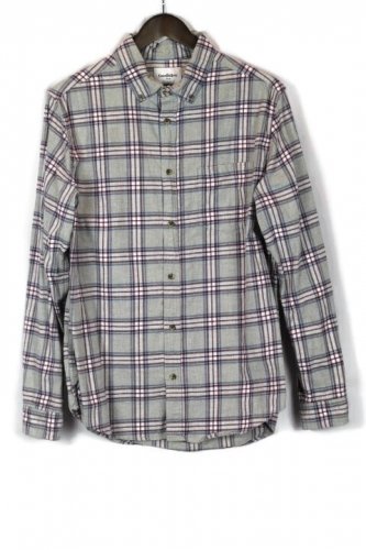 Goodfellow Gray Plaid Men's Long Sleeve Dress Shirt Button Down Large 014