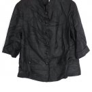 Emma James Black Women's Top Blouse 3/4 Sleeve Size 16W 001