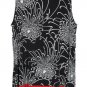 Cato Black White Women's Sleeveless Blouse Empire Sim Red Trim V Neck 18/20W 005