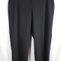 Emma James Stretch Black Women's Dress Pants Zip Hook & Eye Closure 18W 037