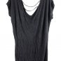Xhilaration Black Women's Top Blouse Short Sleeve Pullover Xl 049