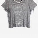 Crazy Horse Striped Black White Women's Casual Short Sleeve Shirt Size 2 007 Crazy Horse Striped Black White Women's Casual Short Sleeve Shirt Size 2 007