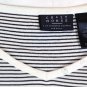 Crazy Horse Striped Black White Women's Casual Short Sleeve Shirt Size 2 007