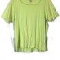Jennifer Moore Green Women's Short Sleeve Top Shirt Pullover 1X 038