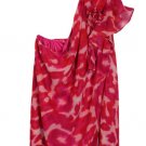 Cato Pink Sheer Lined Women's One Shoulder Top Blouse Rose Decor 18/20W 020