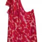 Cato Pink Sheer Lined Women's One Shoulder Top Blouse Rose Decor 18/20W 020