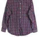 IZOD Plaid Tartan Men's Long Sleeve Dress Shirt Button Down Medium 015