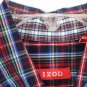 IZOD Plaid Tartan Men's Long Sleeve Dress Shirt Button Down Medium 015