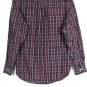 IZOD Plaid Tartan Men's Long Sleeve Dress Shirt Button Down Medium 015