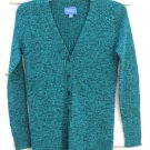 Simply Vera by Vera Wang Women's Teal Long Sleeve Shirt V Neck Size M  002
