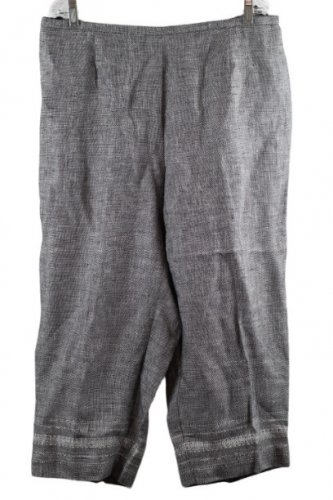 Maggie Mcnaughton Gray Women's Dress Cropped Pant Pull On Size 2X 055