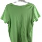 Rafaella Green Women's Short Sleeve Blouse Lace Trim Pullover 2X 043