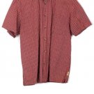 Levi Strauss Red Check Men's Short Sleeve Shirt Button Down Medium 004 Levi Strauss Red Check Men's Short Sleeve Shirt Button Down Medium 004