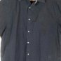 Denim & Flower Slim Fit Polka Dot Blue Men's Dress Shirt Short Sleeve Size L 003