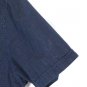 Denim & Flower Slim Fit Polka Dot Blue Men's Dress Shirt Short Sleeve Size L 003