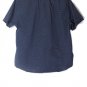 Denim & Flower Slim Fit Polka Dot Blue Men's Dress Shirt Short Sleeve Size L 003