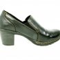 Merona Brown Women's Booties Clogs Chunky Heels Slip On Size 9