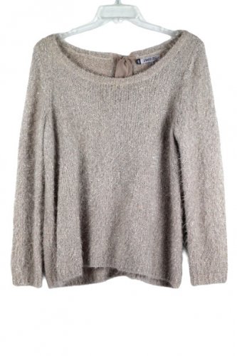 Jennifer Lopez Pink Women's Metallic Sweater Pullover Bow Tie 1X 005