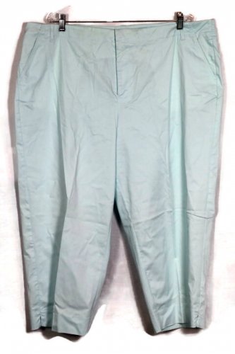 Mossimo Stretch Blue Women's Cropped Pants Zip Hook & Eye Closure 22W 017