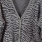 Karen Lessly Brown Women's Cardigan Sweater V Neck Padded Shoulder 2X 060