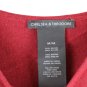 Chelsea & Theodore Red Women's Long Sleeve Top Blouse Slits Pullover Medium 049
