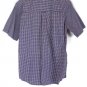 Chaps Easy Care Check Men's Dress Shirt Button Down Short Sleeve Size M  002