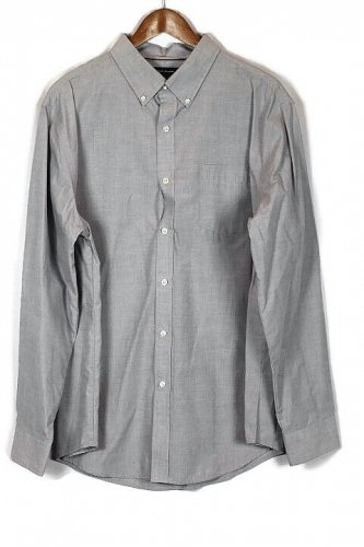Croft & Barrow Light Gray Men's Long Sleeve Dress Shirt Button Down Large 014