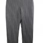 Pretty Little Thing Black White Stripe Womens Pullover Pants Slit Bottom 8 059