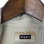Haggar Beige Wrinkle Free Plaid Men's Dress Shirt Short Sleeve Button Down   002