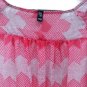 Ezra Women's Pink White Long Sleeve Dress Lined Geometric Pattern Size Small 004