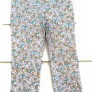 New York Women's Ankle Capri Pants Floral Back Zip Bottom Side Slit Size 13  002