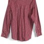Chaps Red Plaid Men's Long Sleeve Dress Shirt Button Down Large 014