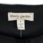 Liberty Garden Black Women's Long Sleeve Blouse Snap Button Closure Size S 035