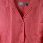 Emma James Orange Women's Dress Shirt Short Sleeve Button Up 2X 008