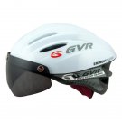 GVR Cycling Helmet G-203V With Magnetic Visor Solid - White  Free Shipping !