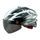 GVR Cycling Helmet G-203V With Magnetic Visor Jump - Grey Silver  Free Shipping !