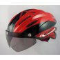 GVR Cycling Helmet G-203V With Magnetic Visor illusion - Red Free Shipping !