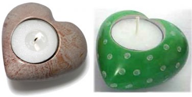 Heart candle tea lights