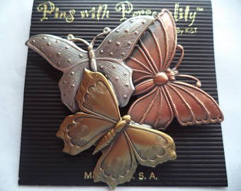 3 Butterfly's  Brooch